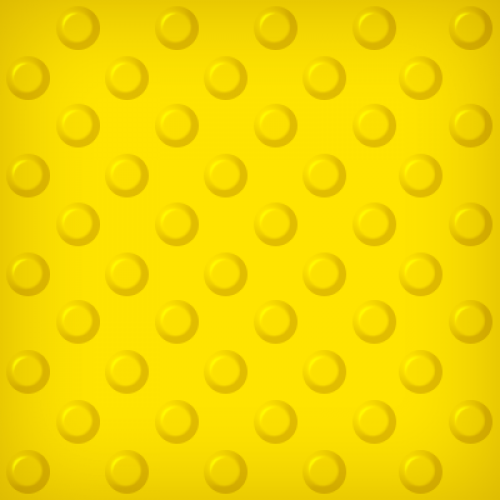 Тактильная плитка шахматный конус 300х300 мм, ПУ полиуретан, цвет жёлтый, чёрный