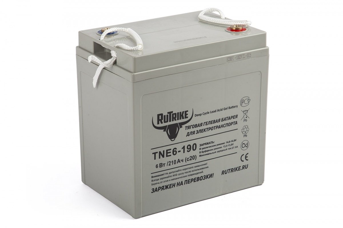 Тяговый гелевый аккумулятор RuTrike TNE 6-190 (6V210A/H C3)