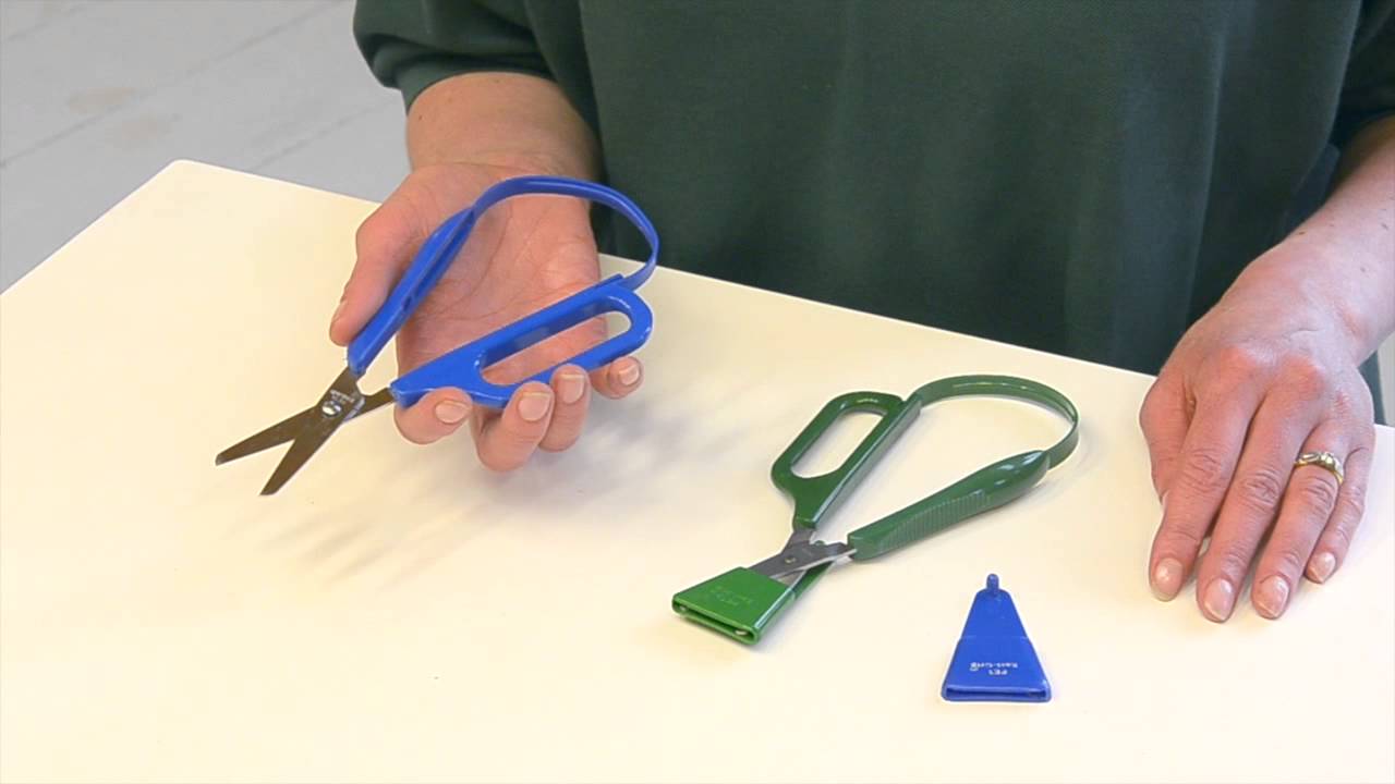 Самооткрывающиеся ножницы с дополнительной петлёй-ручкой Easi-Grip, для левой руки