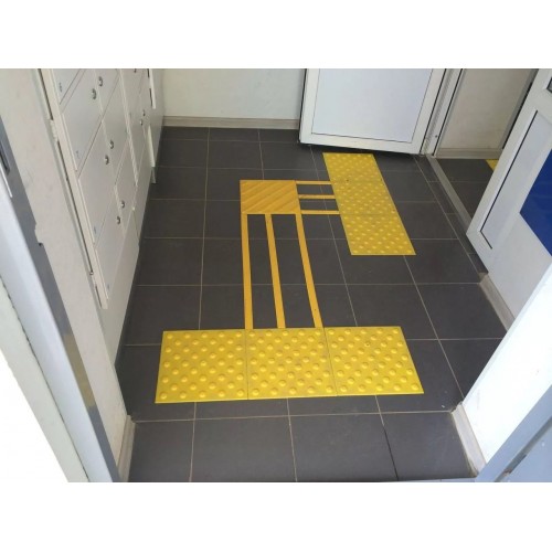 Тактильная плитка продольная 500х500 мм, ТПУ (композиция ...